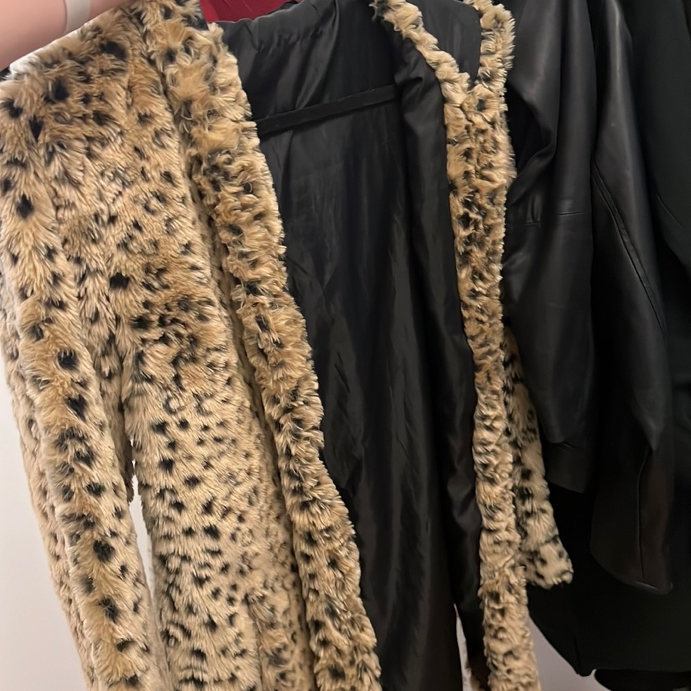 Leopard fur coat